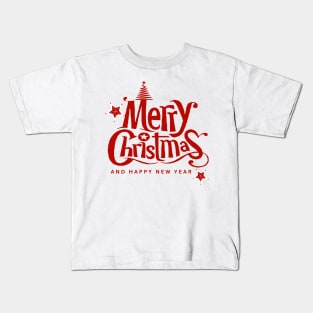 Merry Christmas And Happy New Year Kids T-Shirt